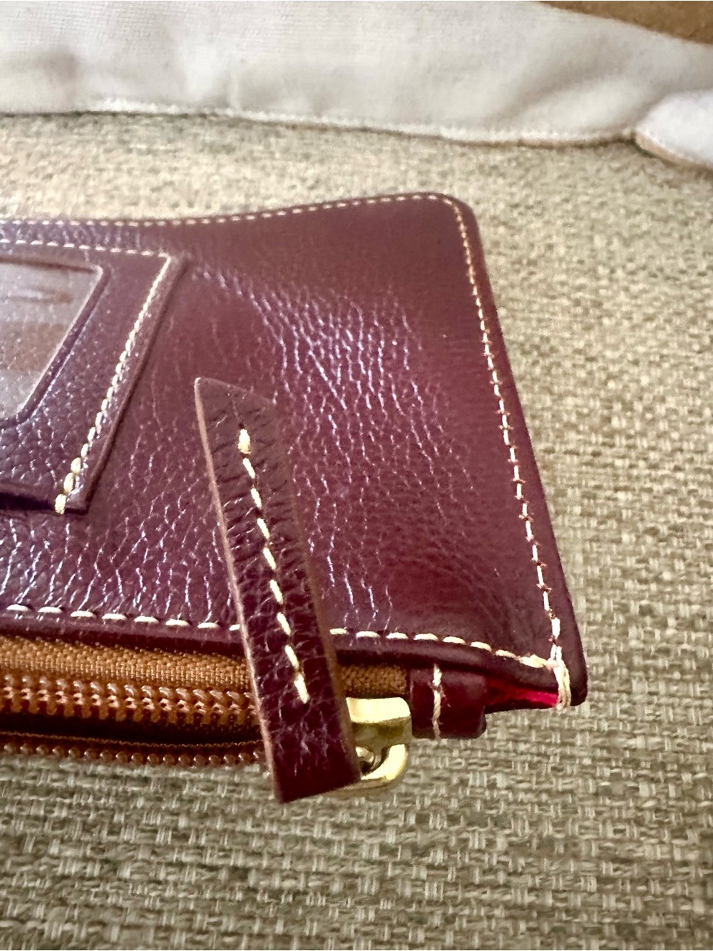 Dooney & Bourke Smooth Italian Burgundy Leather Satchel w/Wallet 8.5 x 4 Set - Picture 16 of 17